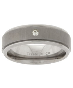 Men's Titanium 6.8 mm Diamond Wedding Band (H-I/ I2)