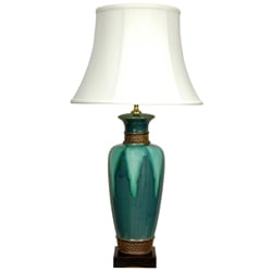 Deep Green Glazed Table Lamp (China) : Home Decor from Overstock.com Deep Green Glazed Table Lamp (China) : Home Decor from Overstock.com