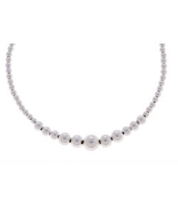 Sterling Silver 16-inch Bead Necklace