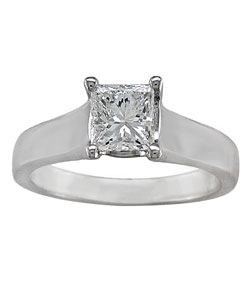14k White Gold 1/2ct TDW Diamond Solitaire Ring (G-H, I1-I2)