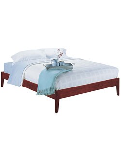 Simple Full-size Cordovan Platform Bed