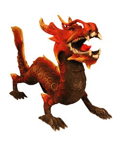 Hand-carved Lucky Dragon Driftwood Statue