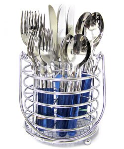 Blue Mystic Duplex 20-piece Flatware Set