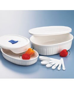 French White Corningware 12-piece Bakeware Set