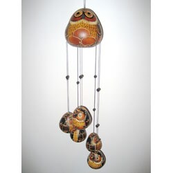 Mate Gourd Owl Wind Chime (Peru)