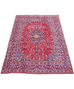 Iranian Mashad Hand-knotted Rug (9'7 x 12'10)
