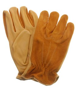 Daxx USA Deerskin Leather w/ Suede Top Gloves - 2 pack same size