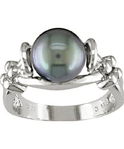 Sterling Silver Cultured Tahitian Pearl Ring