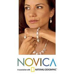 Sterling Silver 'Eternal Love' Lavender Jade Bracelet (Guatemala)