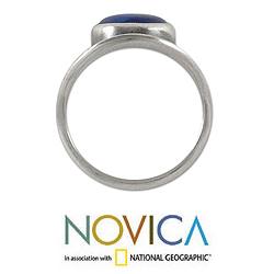 Sterling Silver 'Sacred Knowledge' Lapis Lazuli Ring (Mexico)