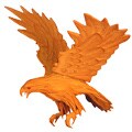 Handcarved Wooden Flying Eagle