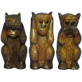 Hear/ Speak/ See No Evil Wooden Monkey Set