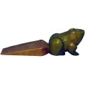 Handcarved Wooden Frog Door Stopper