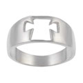 Sterling Silver Cut-out Cross Ring
