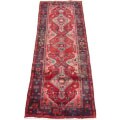 Hamadan Hand-knotted Red / Black Rug - 3 x 9 (Iran)