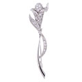 Sterling Silver CZ Calla Lilly Pin