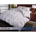 Esteem Euro Check 1000 Thread Count Oversize Hungarian Goose Down Comforter