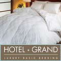 Hotel Grand Euro Check 1000 Thread Count Oversize Hungarian Goose Down Comforter