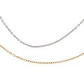 14k White Gold 18 in. Round Cable Chain (Set of 3)