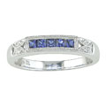 14-kt. White Gold Diamond and Sapphire Ring