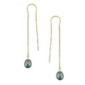 14k Gold & Cultured Freshwater Pearl Threader Earrings