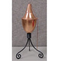 Copper Table Torches with Powder Coated Iron Stands (Set of 2)