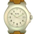 Hugo Boss Men's Silver Dial Leather Strap Watch