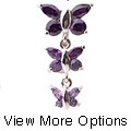 Surgical Steel Butterfly Crystal Barbell