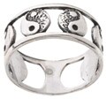 Sterling Silver Yin Yang  Ring