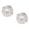 14k Yellow Gold Cubic Zirconia Stud Earrings