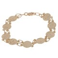 14k Gold Saints Medallion Baby Bracelet