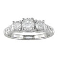 14kt White Gold 1ct TDW Round Diamond Three-Stone Ring (G-H-I, SI-I1)