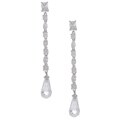 Sterling Silver CZ Briolette Teardrop Dangle Earring