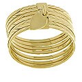 14k Yellow Gold Seven-day Heart Ring