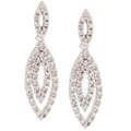 14k White Gold 1/2ct Diamond Fashion Earrings