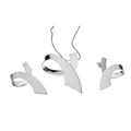 Sterling Silver Ribbon Earring and Necklace (Mexico)