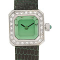 Corum Women's Green Sugar Cube Strap Diamond Watch