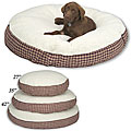 Poly/Sherpa Red Plaid 35-inch Pet Bed