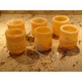 Handcrafted Alabaster 6-piece Lotus Votive Set (Egypt)