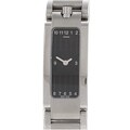 Movado Elliptica Black Dial Stainless Steel Watch