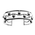Sterling Silver Spheres & Waves Cuff Bracelet (Mexico)