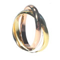 Sterling Silver Tri-tone Rolo Ring