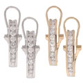 14k Gold 1ct TDW Diamond J-hoop Earrings (H-I, I1)