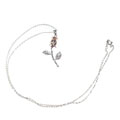 Sterling Silver Two-tone Rose Pendant