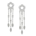 14k White Gold 1/5ct Diamond Drop Earrings