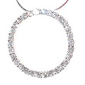 Sterling Silver CZ Circle Pendant