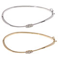 14k Gold 1/4ct TDW Diamond Bangle Bracelet (J-K, SI3)