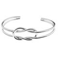Sterling Silver Love Knot Cuff Bracelet (Mexico)