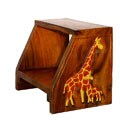 Hand-carved Giraffe Book Shelf