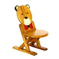 Handcarved Bear Folding Chair